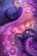 Dreamy abstract swirls in pink and purple with glowing accents