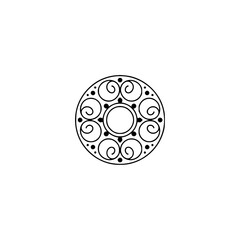 Minimalist Ornamental Mandala Design, Monochrome, Symbolic, and Elegant