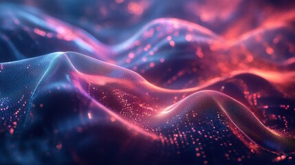 Fototapeta premium Dreamy lyrical abstraction with glowing patterns and subtle layers
