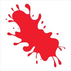 Blood Red Splatter Clipart, Blood drop. Vector. Isolated.