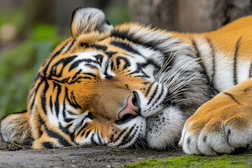 Obraz premium Tiger close-up, fierce tiger,