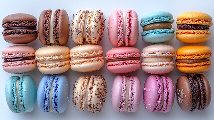 Delightful Assortment of Colorful Macarons of excellence in splendor beyond compare with grace.