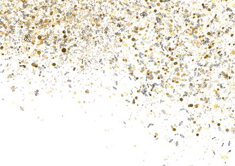 Gold and Silver Percent Confetti