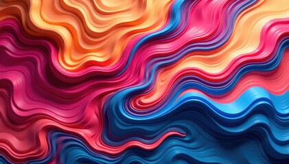 Fototapeta premium Fluid organic forms create a flowing abstract pattern , wave, whimsical