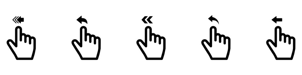 Hand swipe icon. Finger gesture. Interface move touch. Vector Illustration. EPS 10