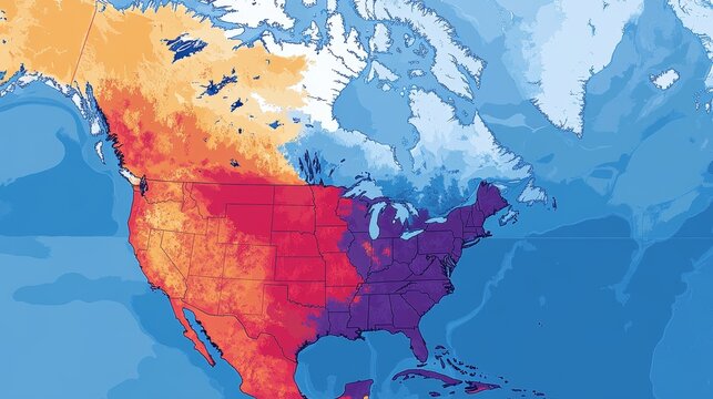 High-resolution thermal infrared heat allocation map with color-coded temperature distribution. Computer-generated vector illustration for scientific, engineering, and environmental analysis.