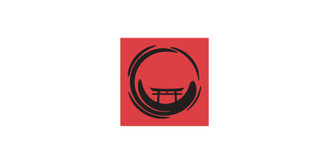 Fototapeta premium Creative japanese icon logo design with unique concept premium vector