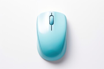 Computer mouse blue white background electronics.