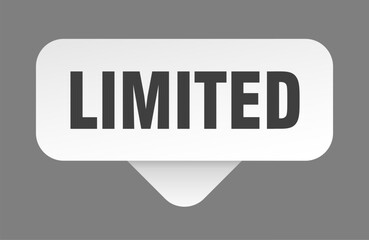 limited sticker. limited sign isolated on gray background