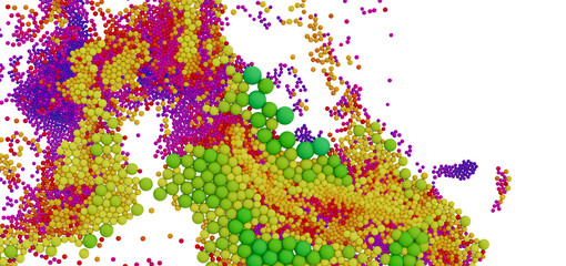 Abstract background of colorful spheres. Perfect for design projects.