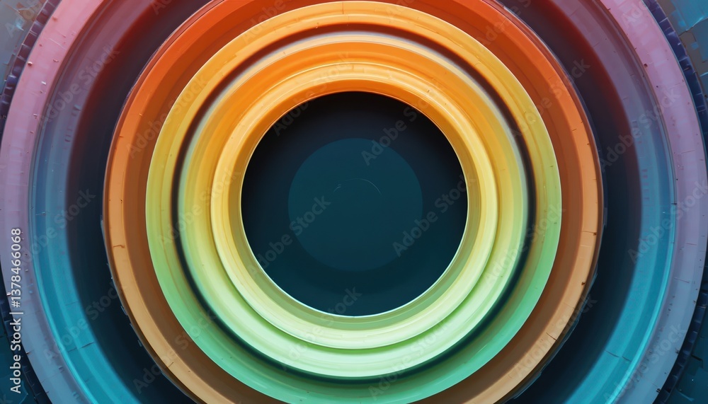 Poster dynamic color patterns creating visual harmony in graphic design digital art space abstract environm