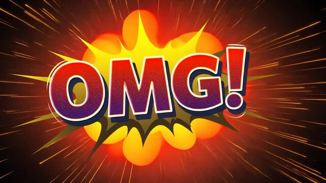 OMG! Comic Book Explosion Graphic Design
