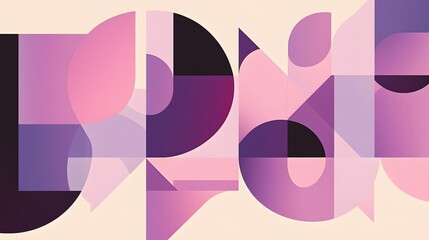 Overlapping geometric shapes with soft gradients in tranquil blue and purple tones for modern abstract backgrounds