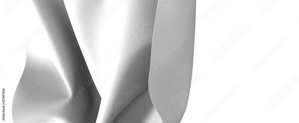 Aufkleber A close-up of a gray fabric drape with smooth, flowing lines. The texture is soft and the light plays across the surface, creating subtle highlights and shadows.
