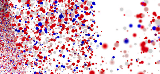 Abstract background with red, white, and blue circles. Perfect for patriotic designs.