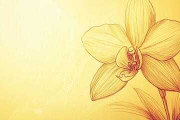 Naklejka premium Delicate Orchid in Soft Sunlight