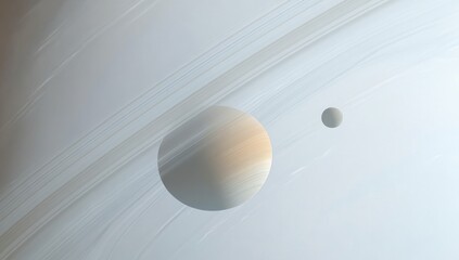 Pale planetary system, rings and celestial bodies