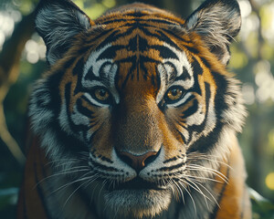 Fototapeta premium Tiger close-up, fierce tiger,