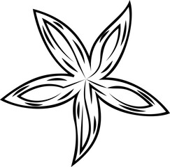 Sea star hand drawing sketch simple illustration