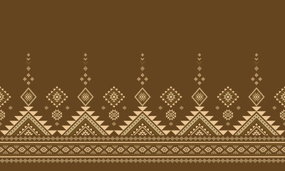 Ancient echoes Aztec geometric abstract seamless pattern southwest Navajo Native American tribal ethnic modern earth tone for textile printing