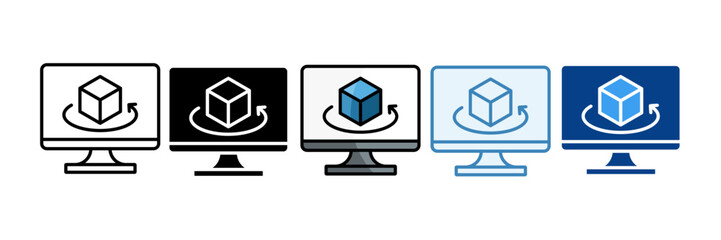 Virtual Machine  Icon Set Multiple Style Collection