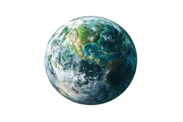 Planet Earth view from space showing North and South America continent with detailed landscape