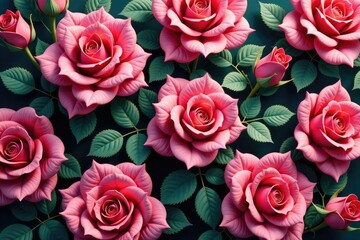 Intricate blooming rose pattern, repeating elegantly , background, repeat