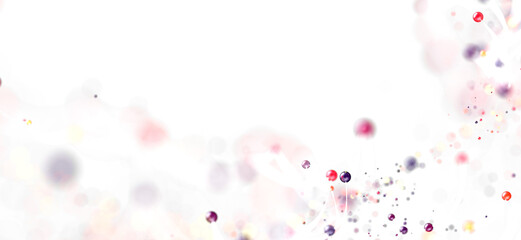 Soft pastel colored bubbles float on white background. Perfect for feminine designs.
