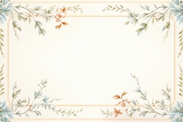 Painting of vintage leaves border backgrounds pattern graphics.