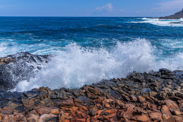 El Confital beach on the edge of Las Palmas