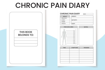 Chronic Pain Diary Log Book Interior Design