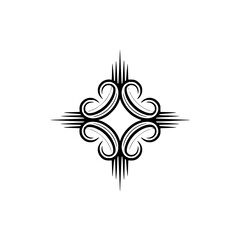 Obraz premium Decorative Geometric Swirl Design on White Background - Ornamental Vector