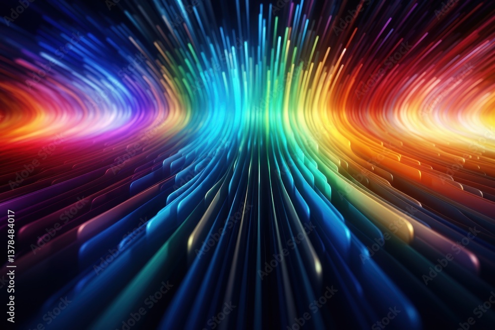 Poster abstract pattern light illuminated.