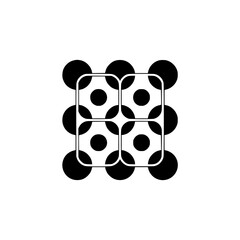 Naklejka premium Geometric Dot Composition, Minimalist Abstract Pattern