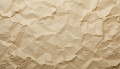Obraz premium Texture of Crumpled Beige Paper for Graphic Design Backgrounds and Mockups