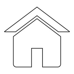 Home icon and white background Collection home icons. House symbol. Set of real estate objects and houses black icons isolated on white background. Vector illustration.