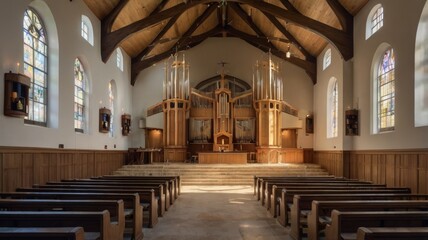 Fototapeta premium portrait in the church as a place of worship for Christians
