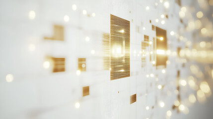 a futuristic abstract of a digital data flow, with glowing lights and a sense of technological advancement