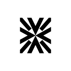 Obraz premium Abstract Geometric Black & White Motif, Minimalist Design Element