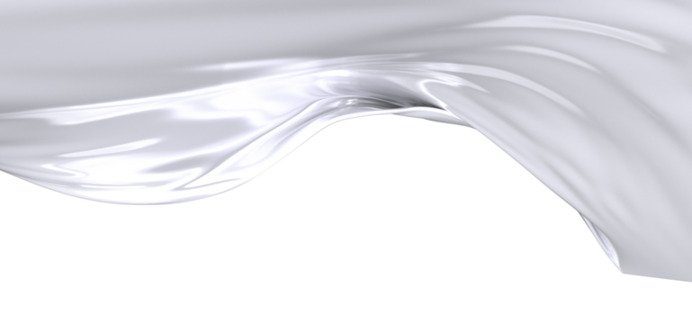 A close-up shot of a white fabric with soft folds and wrinkles, creating a smooth and elegant texture