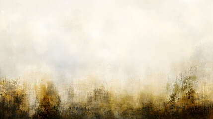 Obraz premium Abstract landscape painting with earthy tones creates a serene and textured background
