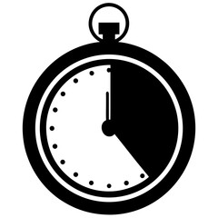 sports stopwatch silhouette vector illustrator