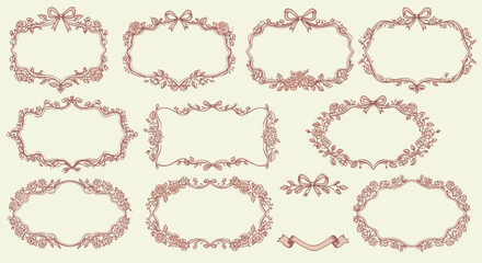 Floral Frames: Elegant rose designs for invitations.