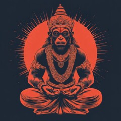 new Happy Hanuman Jayanti. god abstract Vector Illustration design.