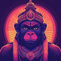 new Happy Hanuman Jayanti. god abstract Vector Illustration design.