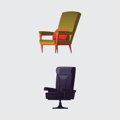 red and black chairs