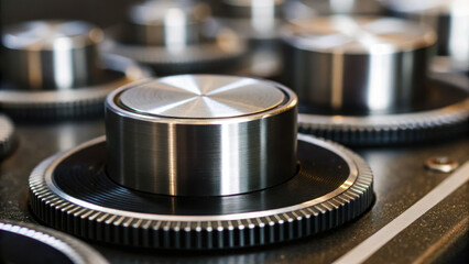 close up view of metallic control knob showcasing precision engineering and process design in modern appliances