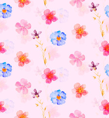 All over Flower Design Seamless Pattern With Some Texture Digital Print Textile