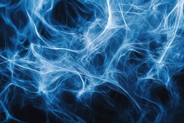 Blue network. AI generated illustration.