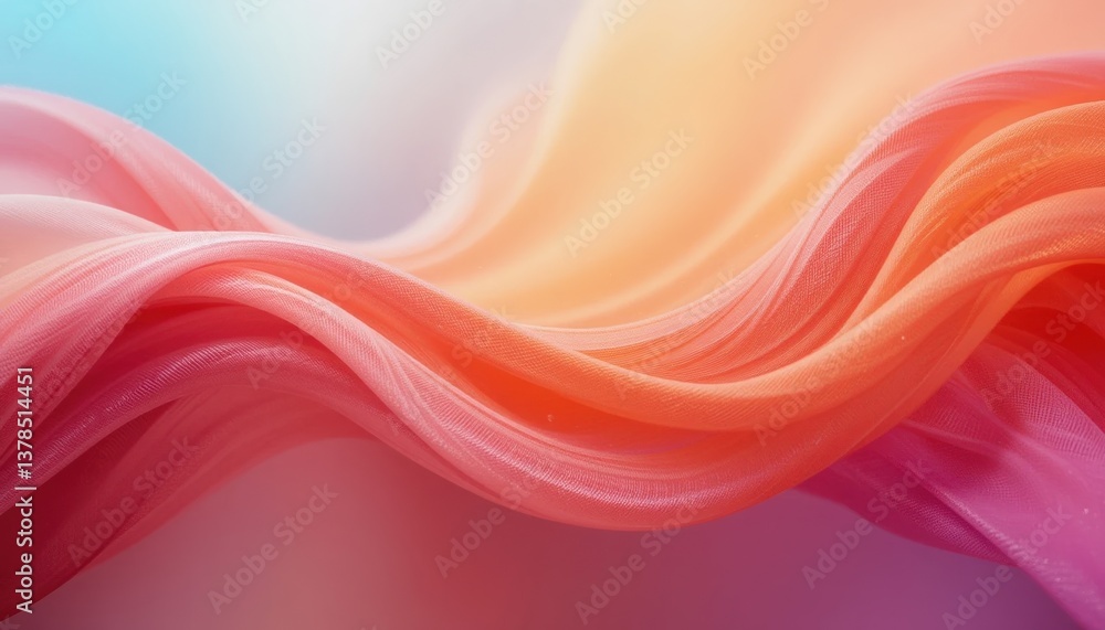 Poster flowing abstract art display digital creation colorful waves artistic environment vibrant viewpoint 